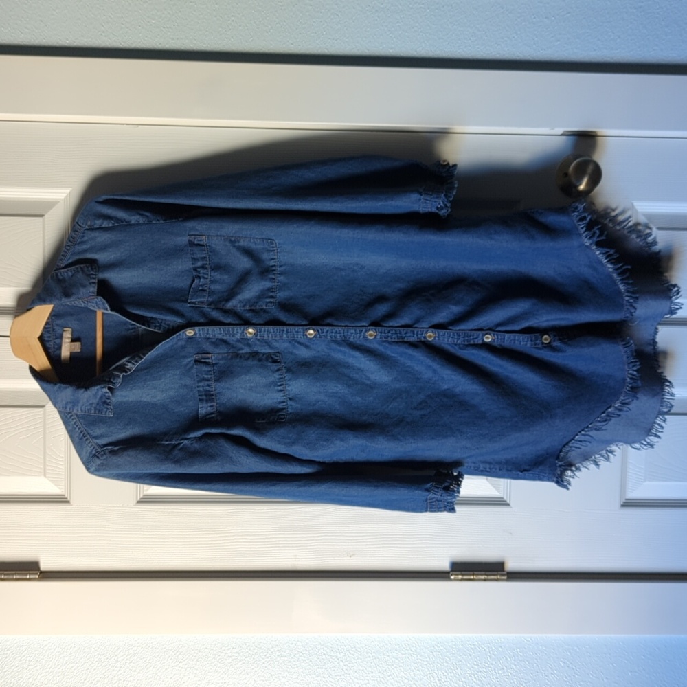 EUC Appraisal High-Low Western Shirt Dress Sz S